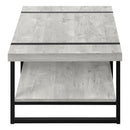  Monarch I 2855 Coffee Table - Gray Reclaimed Wood-Look/Black Metal IMAGE 3