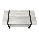  Monarch I 2855 Coffee Table - Gray Reclaimed Wood-Look/Black Metal IMAGE 4