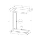  Monarch I 2858 Accent Table - Gray Reclaimed Wood-Look/Black Metal IMAGE 10