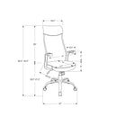  Monarch I 7324 Office Chair - White/Grey Fabric IMAGE 11