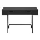  Monarch I 7556 Computer Desk - Black/Black Metal IMAGE 2
