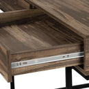  Monarch I 7557 Computer Desk - Brown Reclaimed Wood/Black Metal IMAGE 7
