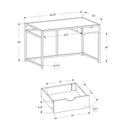  Monarch I 7574 Computer Desk - Brown Reclaimed Wood/Black Metal IMAGE 5
