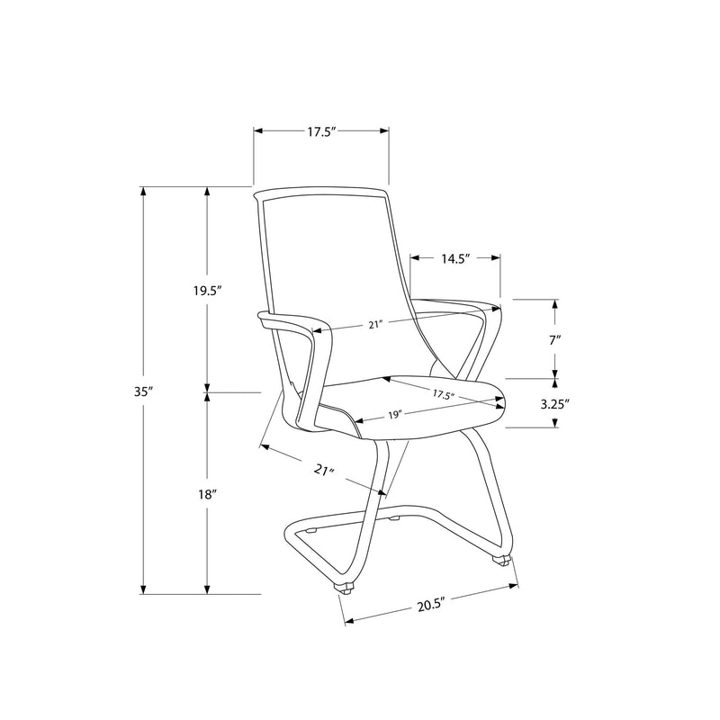 Monarch I 7264 Office Chair - Guest Black/Mesh Mid-Back IMAGE 11