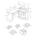  Monarch I 7318 Computer Desk - Dark Taupe IMAGE 5