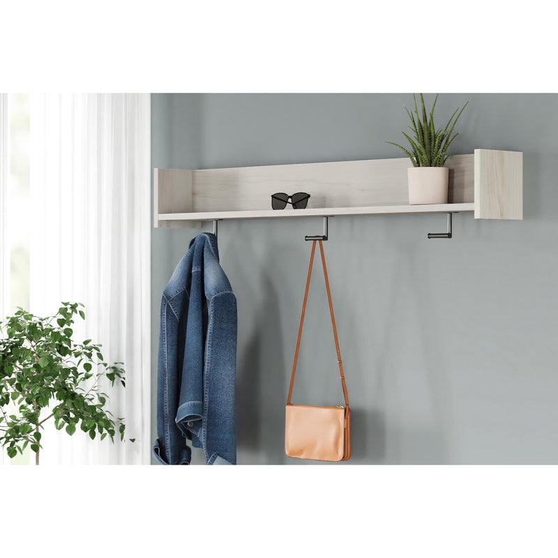 Signature Design by Ashley Socalle EA1864-151 Wall Mounted Coat Rack with Shelf IMAGE 3