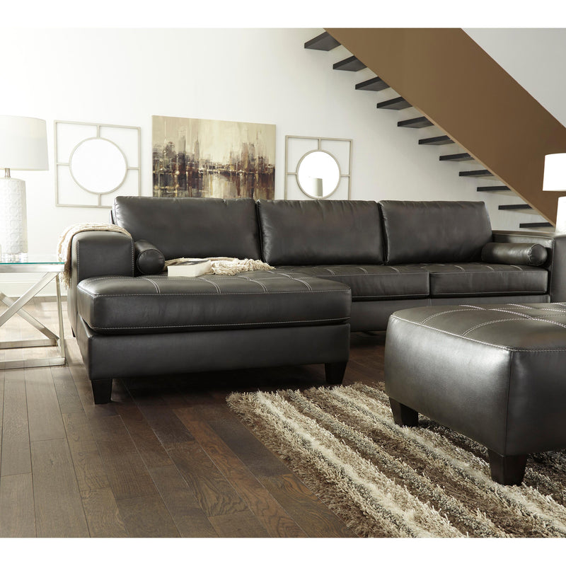 Signature Design by Ashley Nokomis Leather Look 2 pc Sectional 8772116/8772167 IMAGE 4