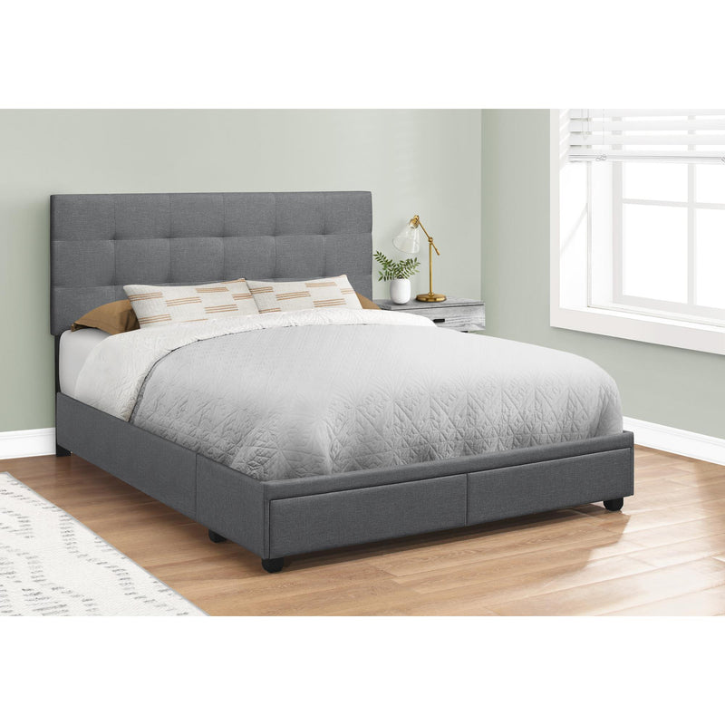 Monarch Queen Upholstered Platform Bed with Storage I 6022Q IMAGE 2