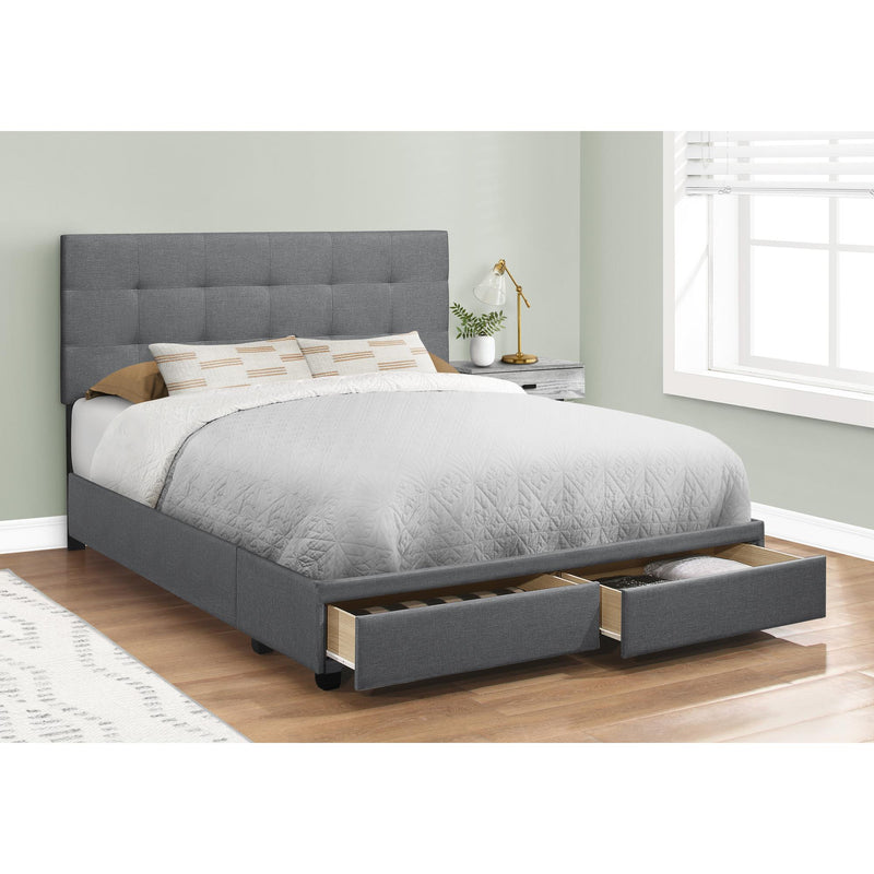 Monarch Queen Upholstered Platform Bed with Storage I 6022Q IMAGE 3