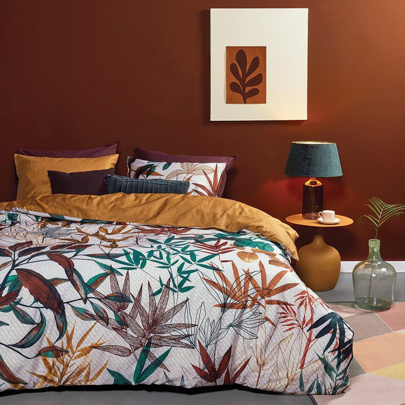 Brunelli 255286 Cannelle Printed Foliage Duvet Cover IMAGE 1