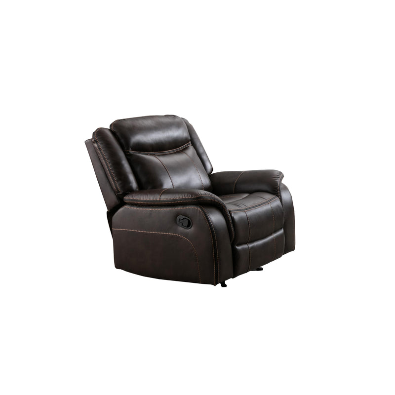 Mazin Furniture Paxton Rocker Leather Look Recliner 99926BRW-1RR IMAGE 1