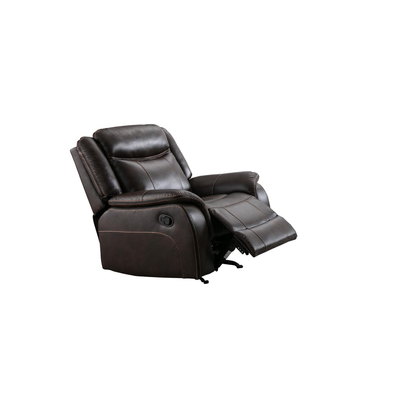 Mazin Furniture Paxton Rocker Leather Look Recliner 99926BRW-1RR IMAGE 2