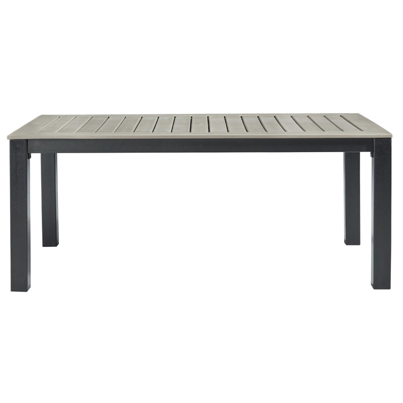 Signature Design by Ashley Mount Valley P384-625 Rectangular Dining Table with Umbrella Option IMAGE 2