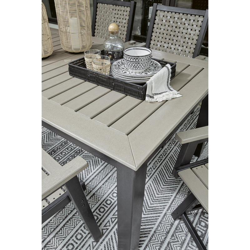 Signature Design by Ashley Mount Valley P384-625 Rectangular Dining Table with Umbrella Option IMAGE 5