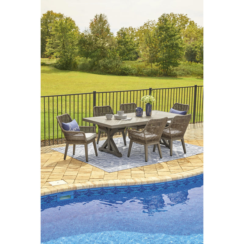 Signature Design by Ashley Beach Front P399-625 Rectangular Dining Table with Umbrella Option IMAGE 9