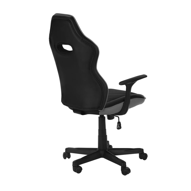 Monarch I 7329 Office Chair - Gaming/Black/Grey Leather-Look IMAGE 3