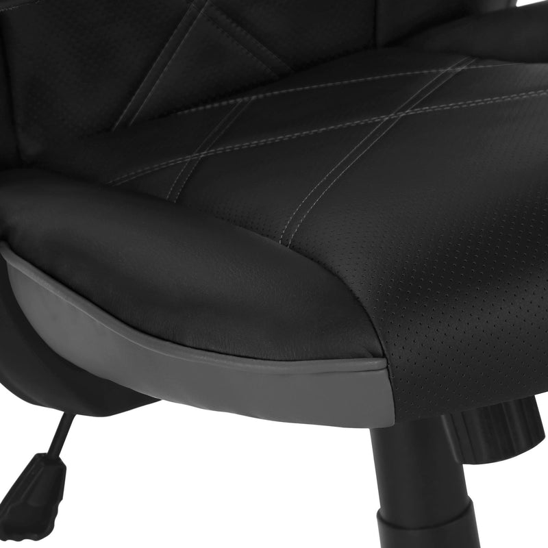 Monarch I 7329 Office Chair - Gaming/Black/Grey Leather-Look IMAGE 7