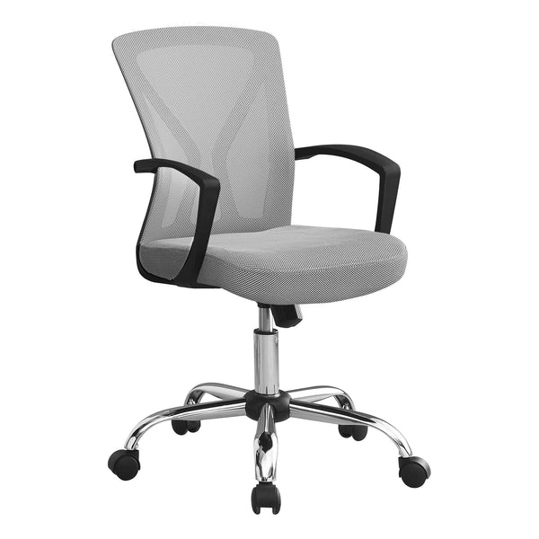 Monarch I 7461 Office Chair - Grey/Chrome Base IMAGE 1