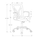  Monarch I 7462 Office Chair - White/Chrome Base IMAGE 5