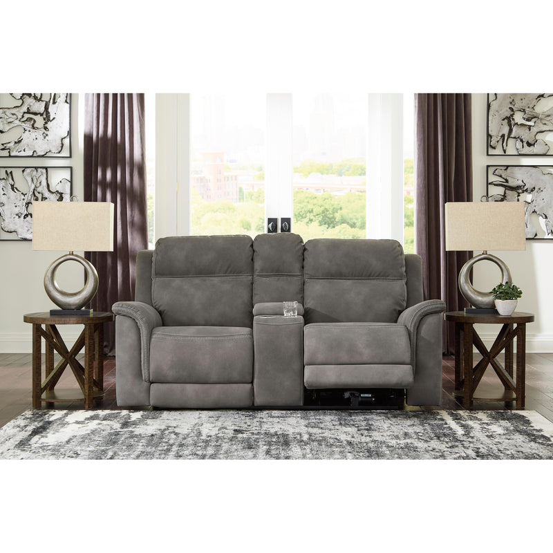 Signature Design by Ashley Next-Gen DuraPella Power Reclining Fabric Loveseat with Console 5930118C IMAGE 6