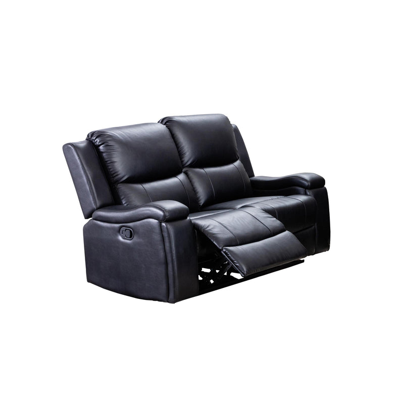 Mazin Furniture Maddox Reclining Leather Match Loveseat 99917BLK-2 IMAGE 2