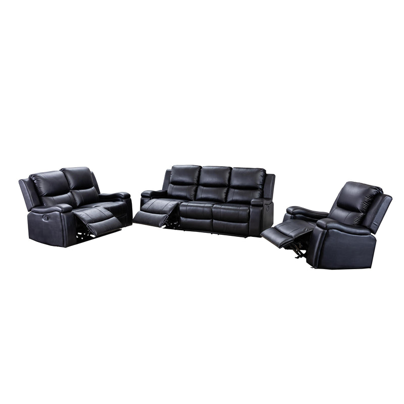 Mazin Furniture Maddox Reclining Leather Match Loveseat 99917BLK-2 IMAGE 4