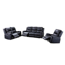 Mazin Furniture Maddox Power Reclining Leather Match Sofa 99917BLK-3 IMAGE 4
