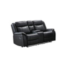  Mazin Furniture Paxton 99926BLK-2C Reclining Loveseat with Center Console IMAGE 1