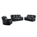 Mazin Furniture Paxton 99926BLK-2C Reclining Loveseat with Center Console IMAGE 3