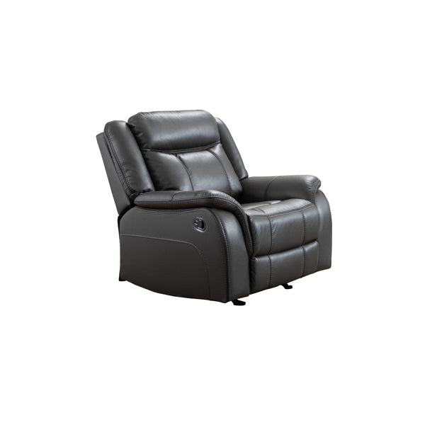 Mazin Furniture Paxton Rocker Leather Look Recliner 99926GRY-1RR IMAGE 1