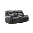  Mazin Furniture Paxton 99926GRY-2C Reclining Loveseat with Center Console IMAGE 1