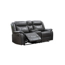  Mazin Furniture Paxton 99926GRY-2C Reclining Loveseat with Center Console IMAGE 2