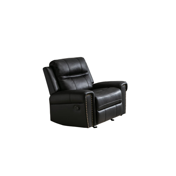 Mazin Furniture Emerson Rocker Leather Recliner 99927BLK-1RR IMAGE 1