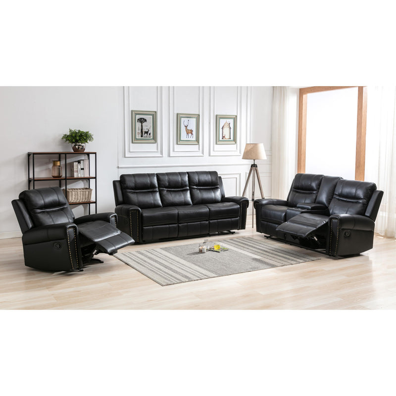 Mazin Furniture Emerson Rocker Leather Recliner 99927BLK-1RR IMAGE 6