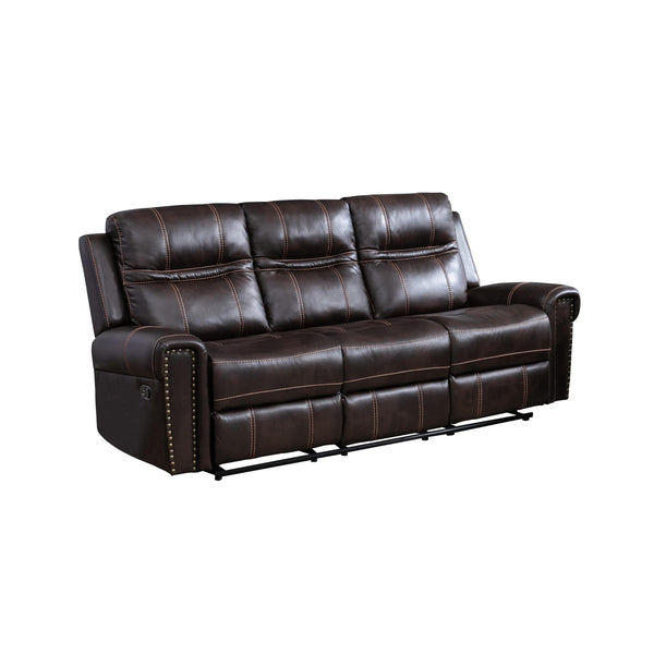 Mazin Furniture Emerson Power Reclining Leather Sofa 99927BRW-3 IMAGE 1