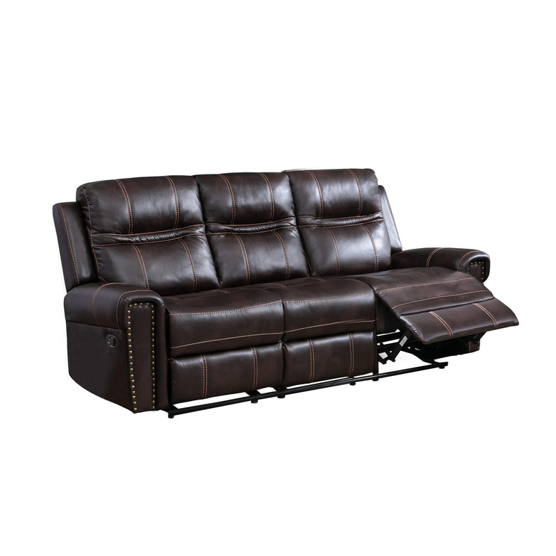 Mazin Furniture Emerson Power Reclining Leather Sofa 99927BRW-3 IMAGE 2