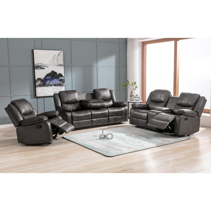 Mazin Furniture Everett Reclining Fabric Sofa 99849GRY-3 IMAGE 5