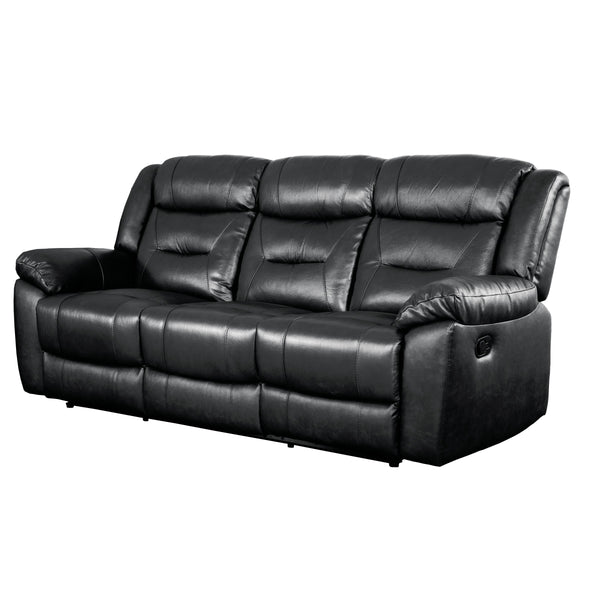 Primo International Montana Reclining Leather Match Sofa Montana Reclining Sofa - Night IMAGE 1