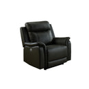  Mazin Furniture Cyrus 99840PN-BK-1G Power Glider Recliner IMAGE 1