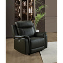  Mazin Furniture Cyrus 99840PN-BK-1G Power Glider Recliner IMAGE 3