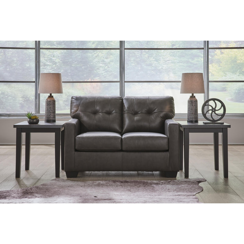 Signature Design by Ashley Belziani Stationary Leather Match Loveseat 5470635C IMAGE 5