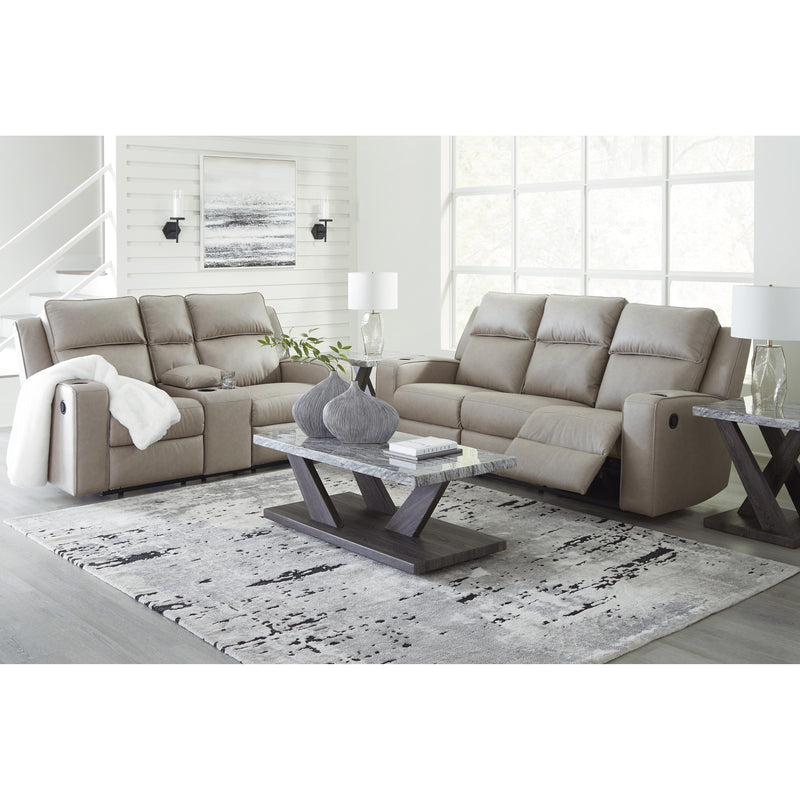 Signature Design by Ashley Lavenhorne Reclining Leather Look Loveseat with Console 6330794C IMAGE 10