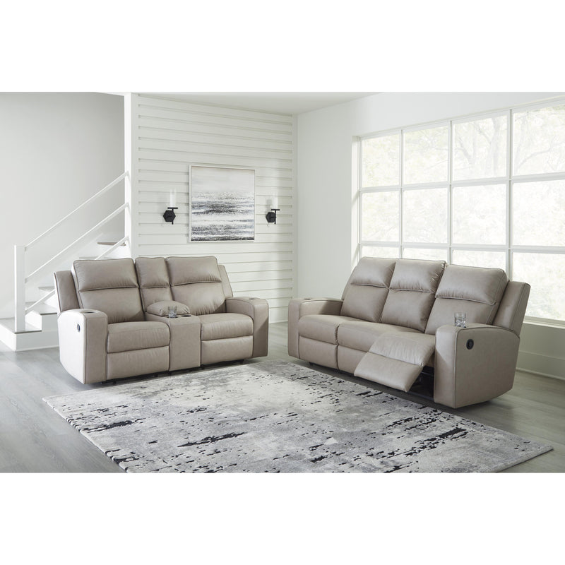 Signature Design by Ashley Lavenhorne Reclining Leather Look Loveseat with Console 6330794C IMAGE 9