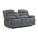  Mazin Furniture Zenthia 99989GRY-2C Reclining Loveseat with Center Console IMAGE 2