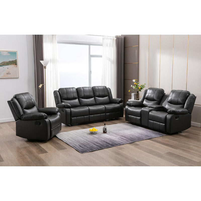 Mazin Furniture McLeod Rocker Bonded Leather Recliner 99846GRY-1RR IMAGE 5