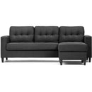  Monarch Tyler 8684930 Sofa Lounger - Grey IMAGE 1