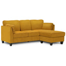 Monarch 8714D66 Sofa Lounger - Orange IMAGE 1