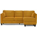 Monarch 8714D66 Sofa Lounger - Orange IMAGE 2