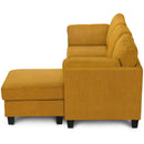 Monarch 8714D66 Sofa Lounger - Orange IMAGE 3