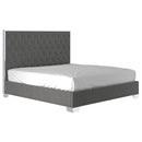  !nspire Lucille 101-596K-GY_CH 78" King Bed - Grey and Silver IMAGE 1